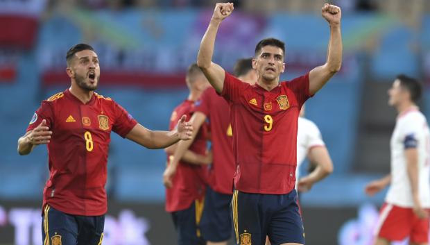 Gerard Moreno celebra su único gol en la Eurocopa 2020