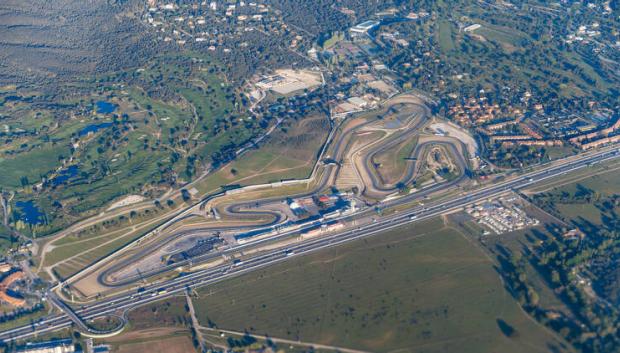 El circuito del Jarama de Madrid, con vista aérea