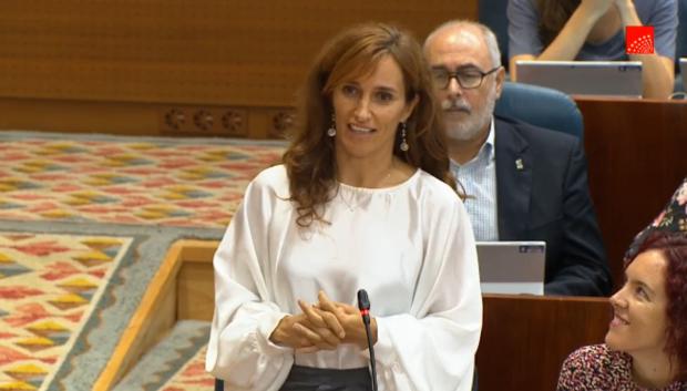 Mónica García recurre a la falta de respeto en la Asamblea de Madrid