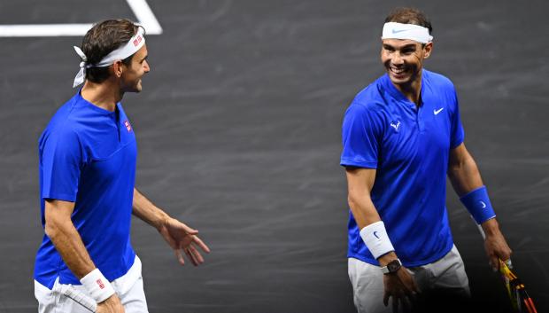 Nadal y Federer han disputado el primer dobles del equipo europeo en la Laver Cup