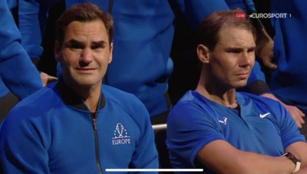 Federer y Nadal, juntos hasta el final, los dos llorando