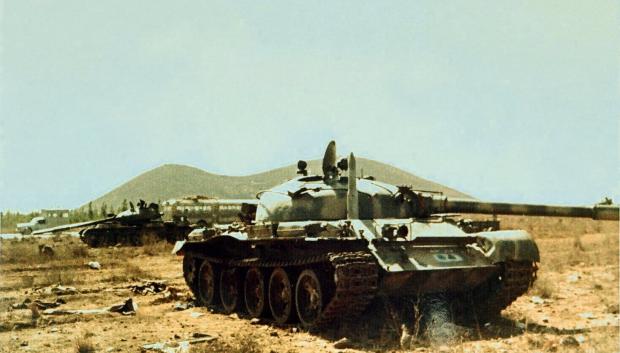 Un T62 destruido tras la guerra de Yom-Kipur, cerca de Ortal