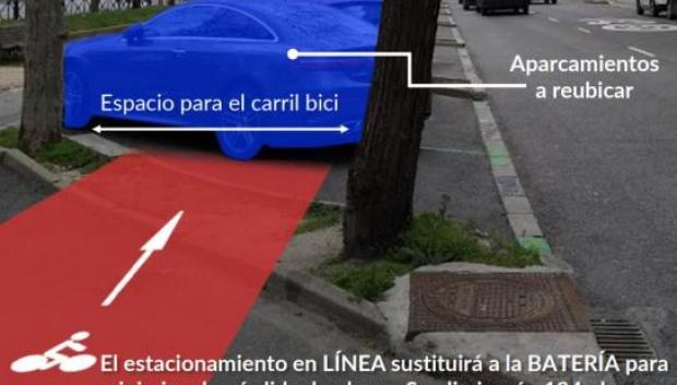 Eliminación del aparcamiento de la Castellana