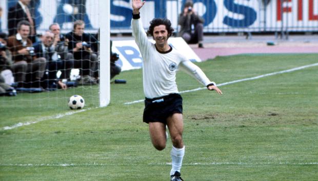 Gerd Müller con la selección alemana en 1972