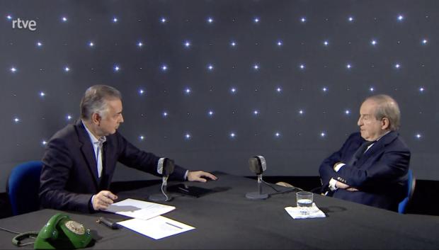 Jenaro Castro y José María García, durante la entrevista