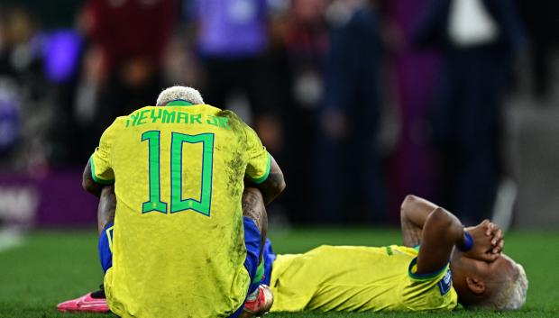 Neymar y Rodrygo, hundidos: Brasil está eliminada en cuartos del Mundial