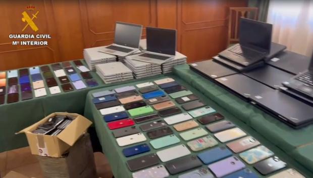 El botín de una banda de asalta coches...