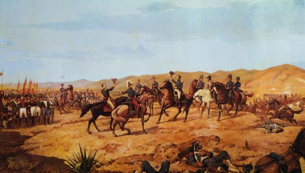 La Batalla de Ayacucho, de Martín Tovar y Tovar. Librada el 9 de diciembre de 1824, marcó el fin de las guerras de independencia en Sudamérica