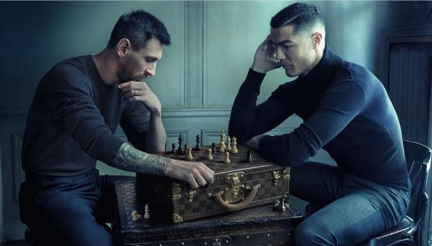 Messi y Cristiano protagonizaron esta imagen en una campaña de Louis Vuitton