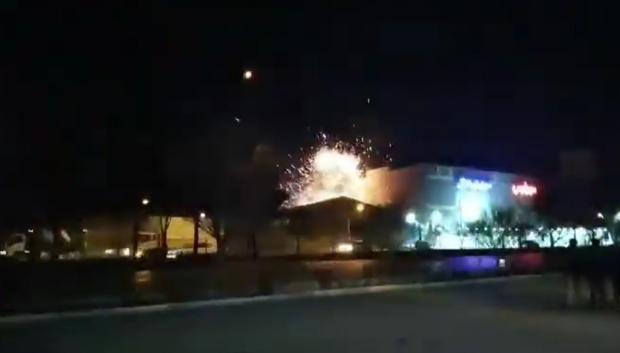 Imagen del ataque contra instalaciones militares iraníes. en la ciudad de Isfahan