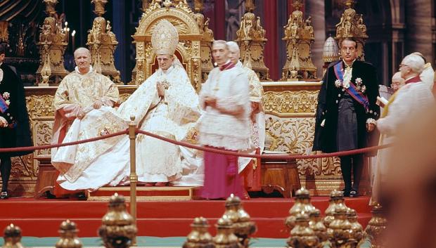 Pablo VI durante el Concilio Vaticano II