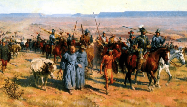 Expedición de Francisco Vázquez de Coronado por Tom Lovell