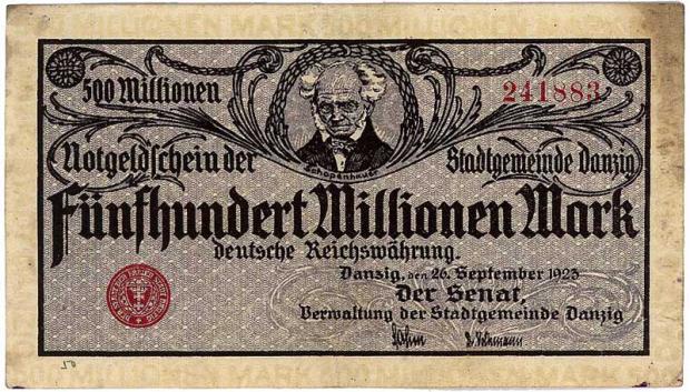 Billete de 500 millones de marcos (Papiermark, de 1923)