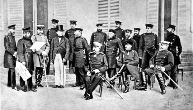 Bismarck y su personal en Versalles 1871