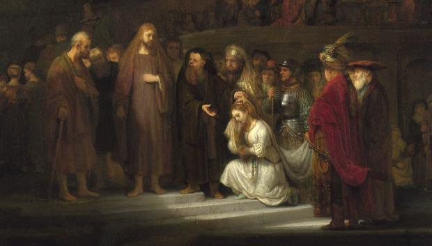 'Cristo y la mujer adúltera', de Rembrandt