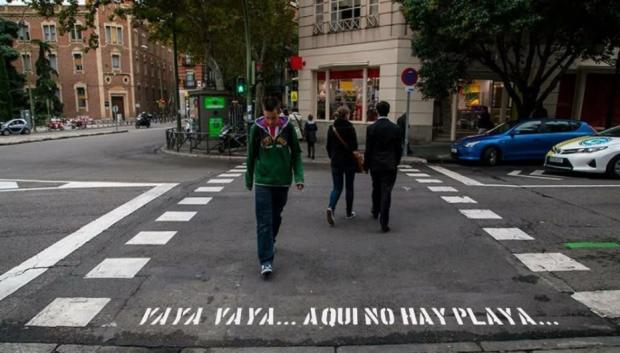 Madrid ha modificado los pasos de cebra para que sean menos deslizantes