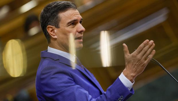 El presidente del Gobierno, Pedro Sánchez, interviene en el debate de la moción de censura de Vox