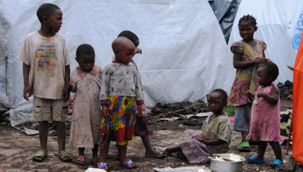 Campo de desplazados en Goma.