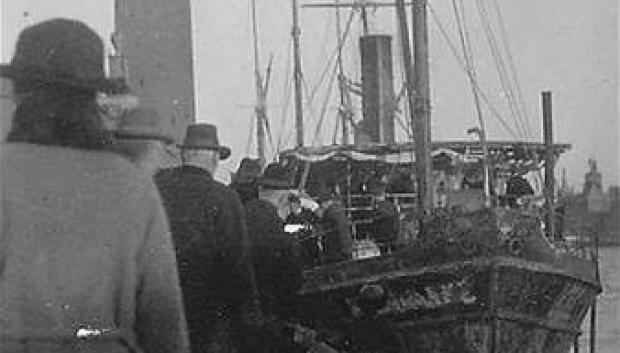El SS Per Brahe en Estocolmo tras el salvamento
