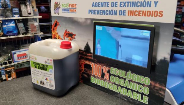 Panel expositivo de Ecofire en un establecimiento