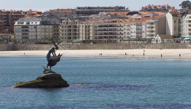 Vista de la playa de Sangenjo