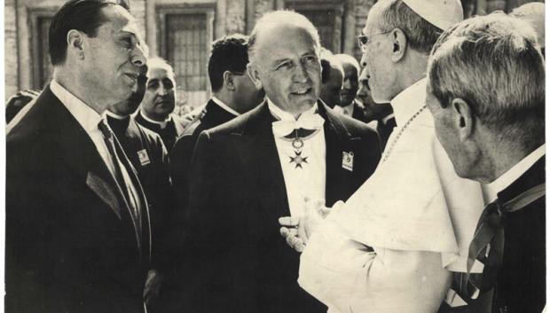 Luigi Gedda junto al Papa Pío XII