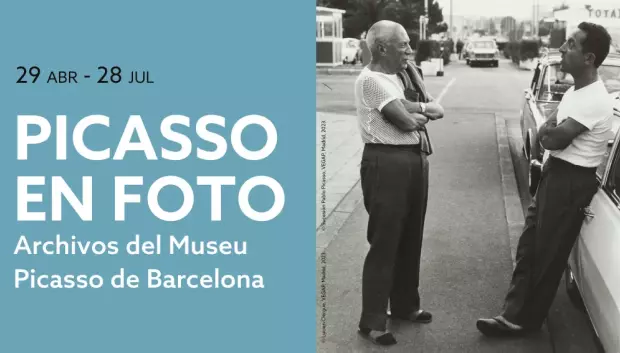 Cartel de la exposición Picasso en foto