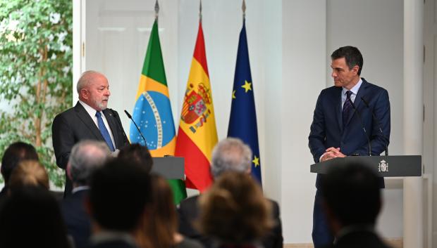 La comparecencia conjunta de Sánchez y Lula da Silva
