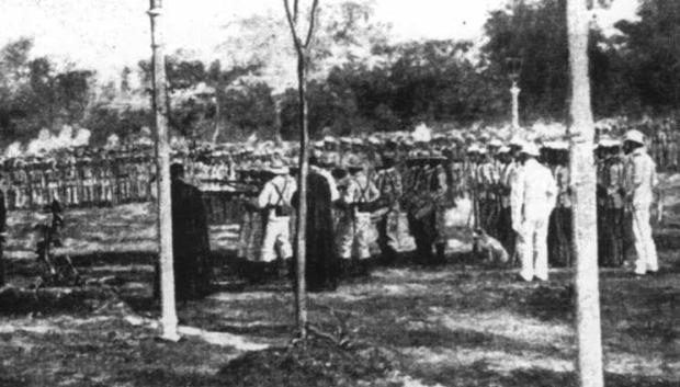 La ejecución de Rizal en lo que entonces era Bagumbayan
