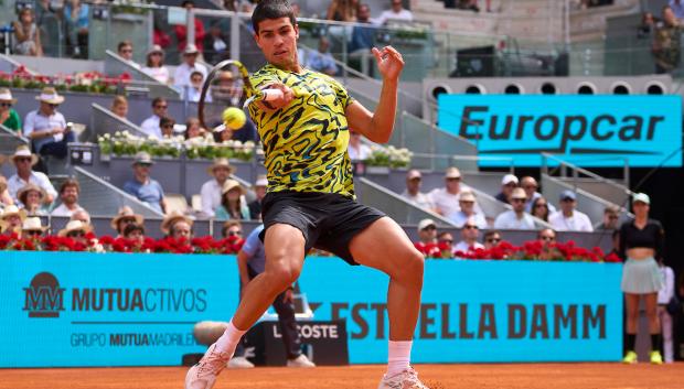 Carlos Alcaraz, en su partido de cuarta ronda ante Zverev