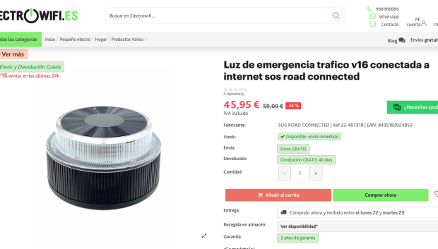 SOS Road Connected, la más barata en al web de electrowifi. 45,95 euros