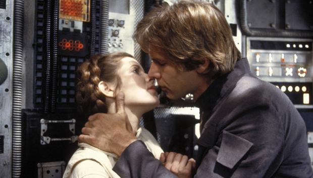 Leia y Han Solo, en un fotograma de Star Wars