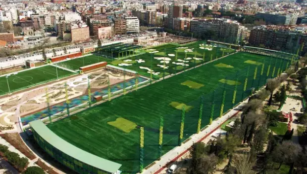 El campo de golf que se encontraba en el Parque de Santander hasta 2018