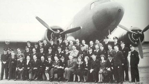 El avión involucrado en el accidente, visto en 1942