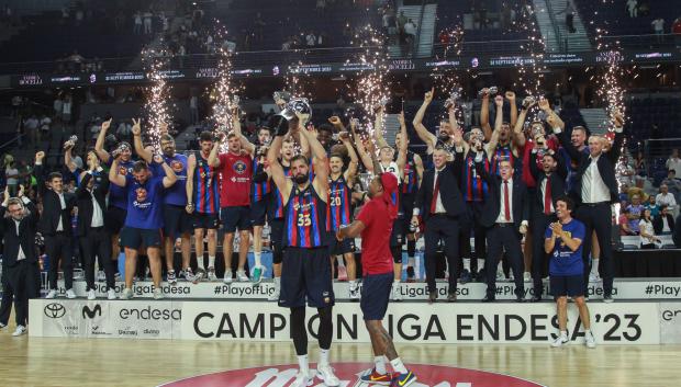 El Barcelona festeja el título de Liga ACB 2023
