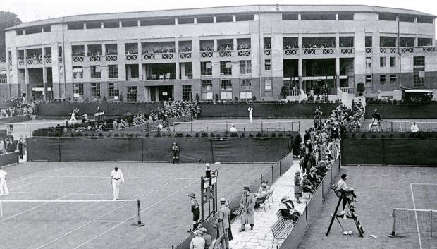 El complejo de Wimbledon antes de que comenzara la Segunda Guerra Mundial