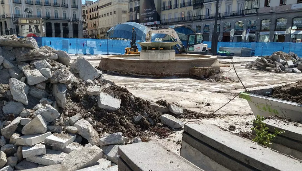 Obras en el centro de Madrid