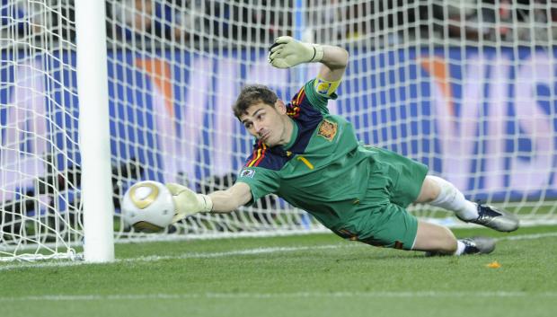 Iker Casillas, durante el Mundial de Sudáfrica 2010