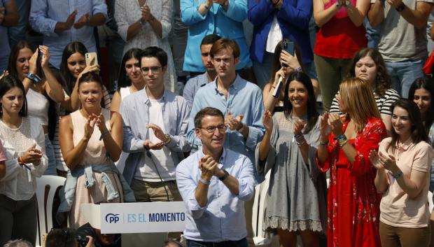 El candidato del PP a la Presidencia del Gobierno, Alberto Núñez Feijóo