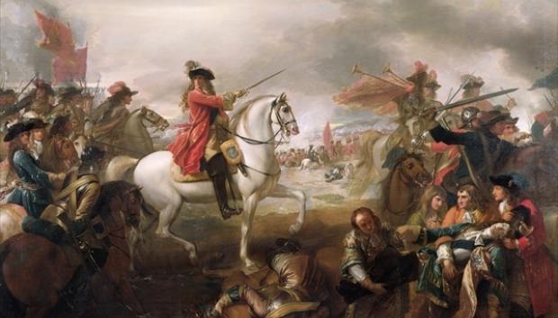 La batalla del Boyne, pintada por Benjamin West en 1778