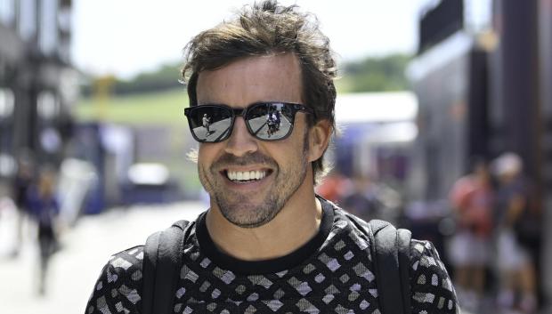 Fernando Alonso, en su llegada a Hungría
