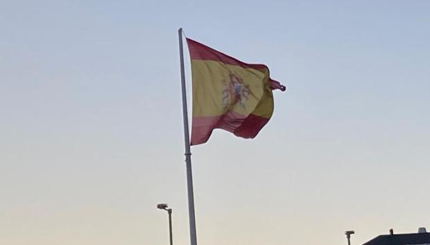 La bandera de España en Colón