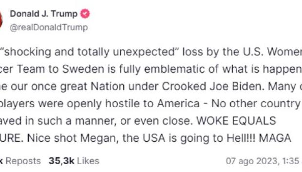 El mensaje de Trump contra Rapinoe