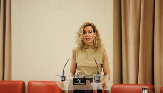 La presidenta del Congreso, Meritxell Batet, durante un acto de recuerdo y homenaje a las víctimas del terrorismo