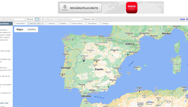 Mapa interactivo el Real Automóvil Club de España