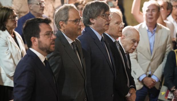 Imagen de los expresidentes de la Generalitat que han acudido a la Universitat Catalana d’Estiu