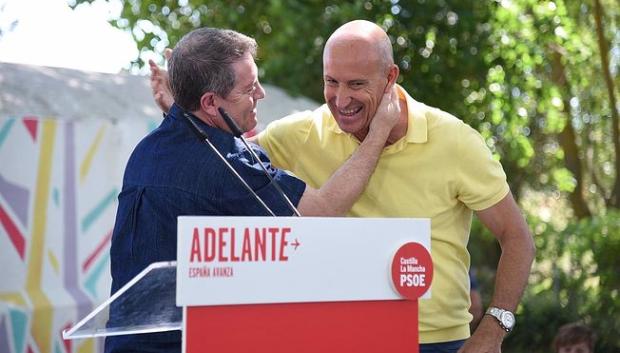 Emiliano García-Page y el diputado por Cuenca Luis Carlos Sahuquillo la pasada campaña