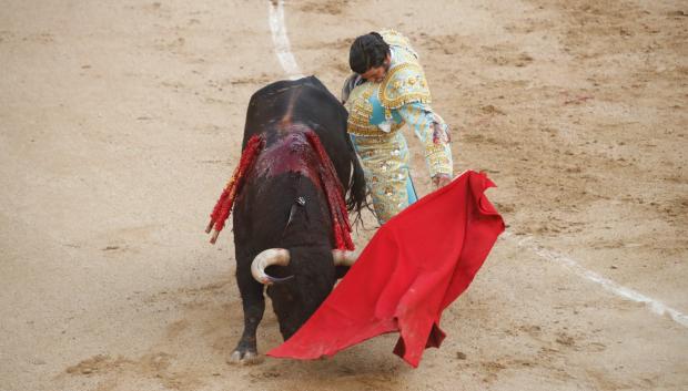 Morante de la Puebla en Madrid con la muleta