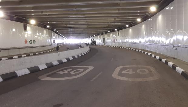 Otra imagen del interior del túnel Manuel Becerra