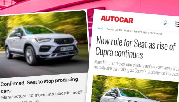 Publicación inicial de Autocar y la corrección a la derecha